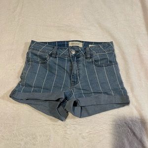 pacsun striped denim shorts
